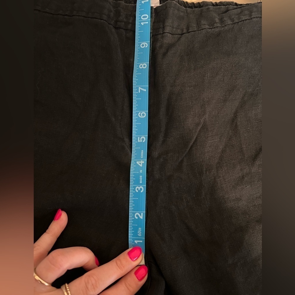 JM Collection 100% Linen Black Relaxed Fit Pants Size 8 - Picture 5 of 6